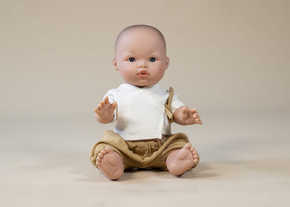 Llorens Mini Colettos Thomas Boy Doll 34cm with no hair blue eyes | Spanish Doll Australia