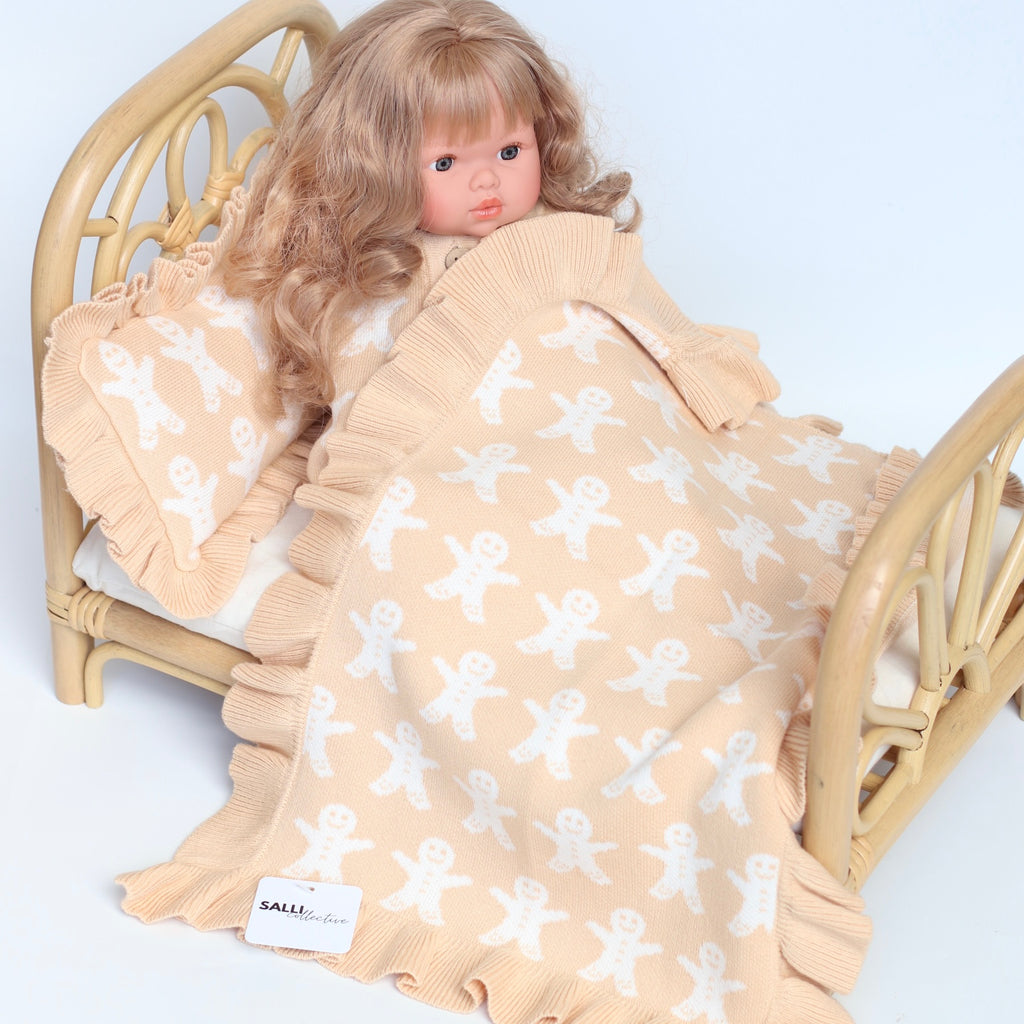 Ginger kid doll Blanket and Pillow set