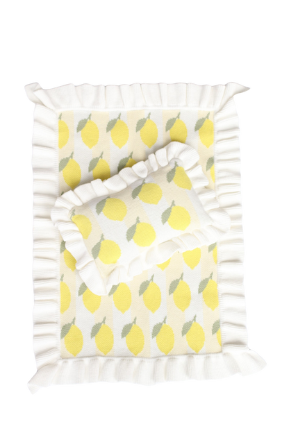 Freshly squeezed frilled doll Blanket + Pillow set