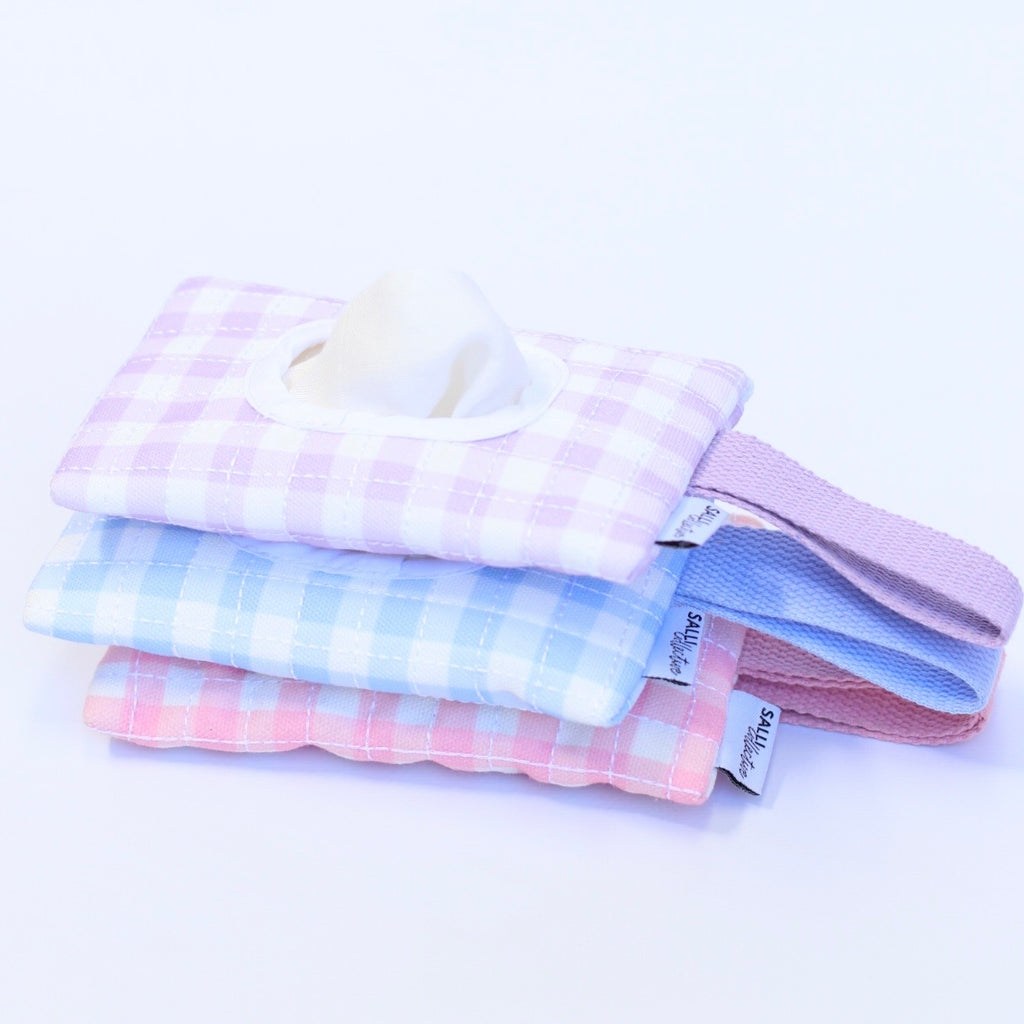 Dolly baby wipes set - Purple Gingam