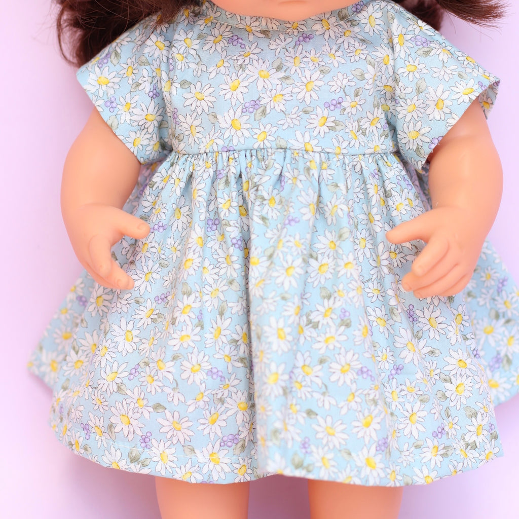 Chloe dress + Head wrap in Daisy Meadow