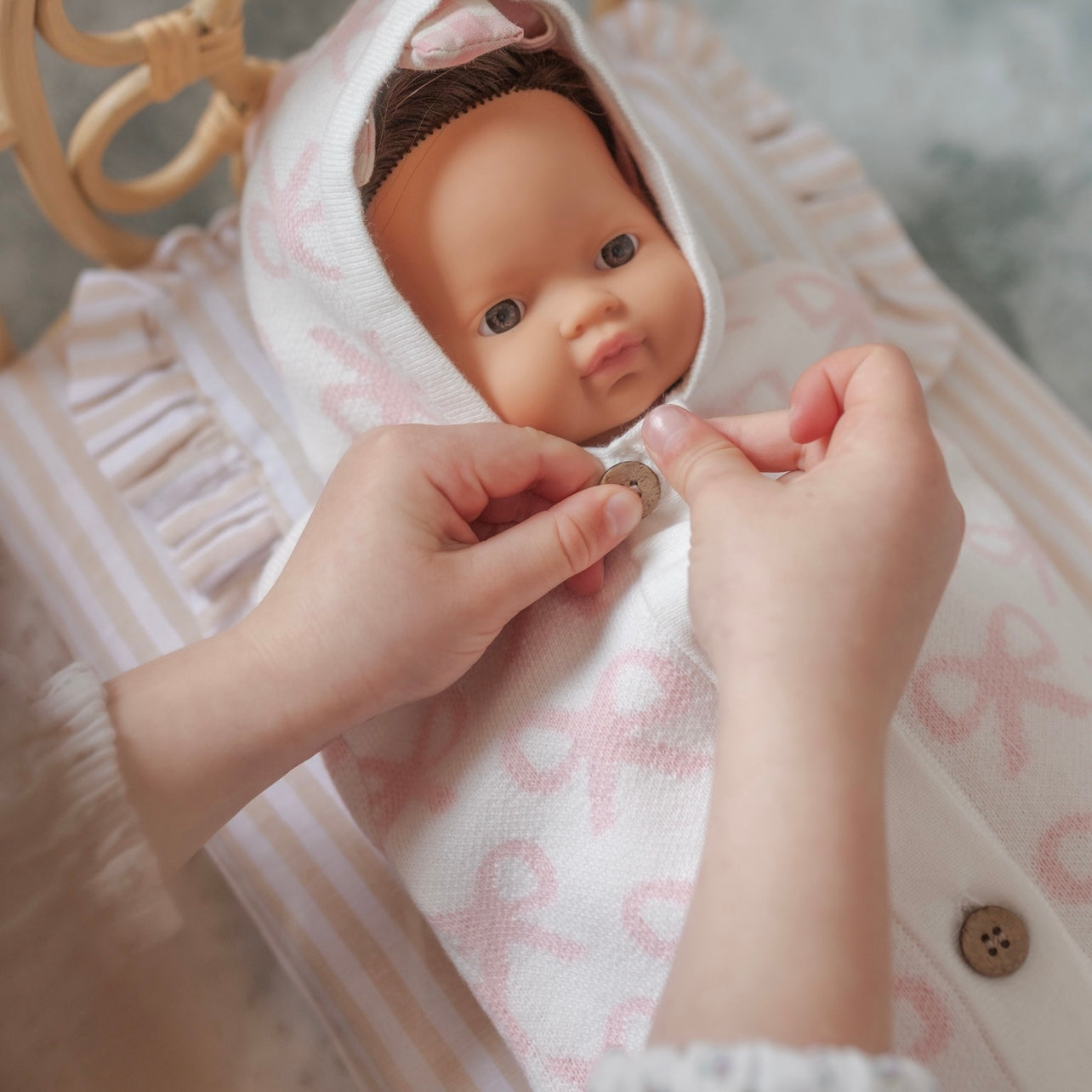 IN STOCK Salli Dream Cocoon - Powder blush pink bows