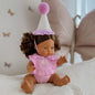 PRE ORDER Lilac Birthday Cupcake Bib & Diaper Doll Set - Fits 34-38cm Minikane Gordis, Mini Colettos, Llorens dolls party set