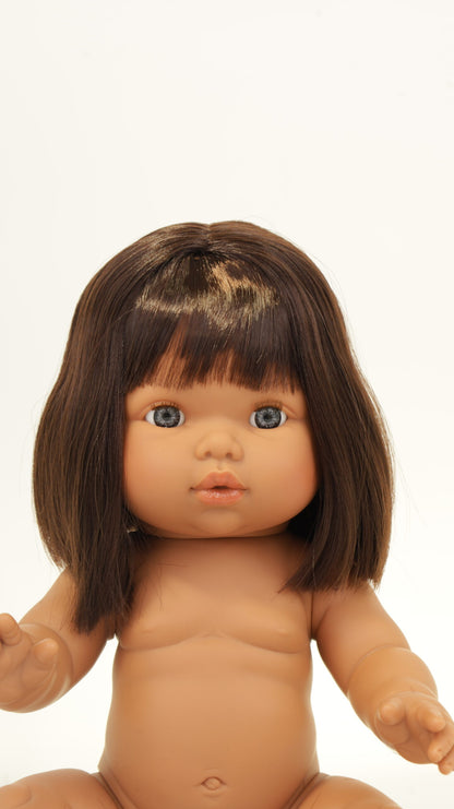 ***PRE ORDER Llorens Mini Colettos Castano Girl Doll 34cm with short brown Hair | Spanish Doll Australia