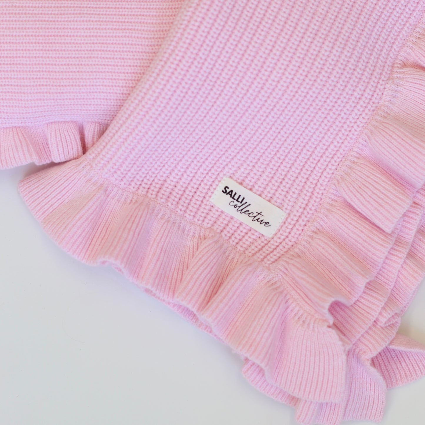 Powder Blush Luxe Pink frilled Dolly (Blanket only)