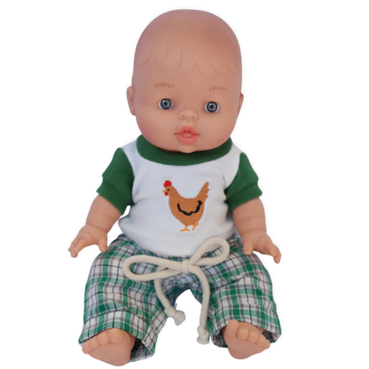 PRE ORDER The Coop Club Dolls Tee + check trouser set
