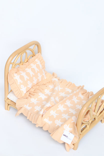 ON SALE Ginger kid doll Blanket and Pillow set