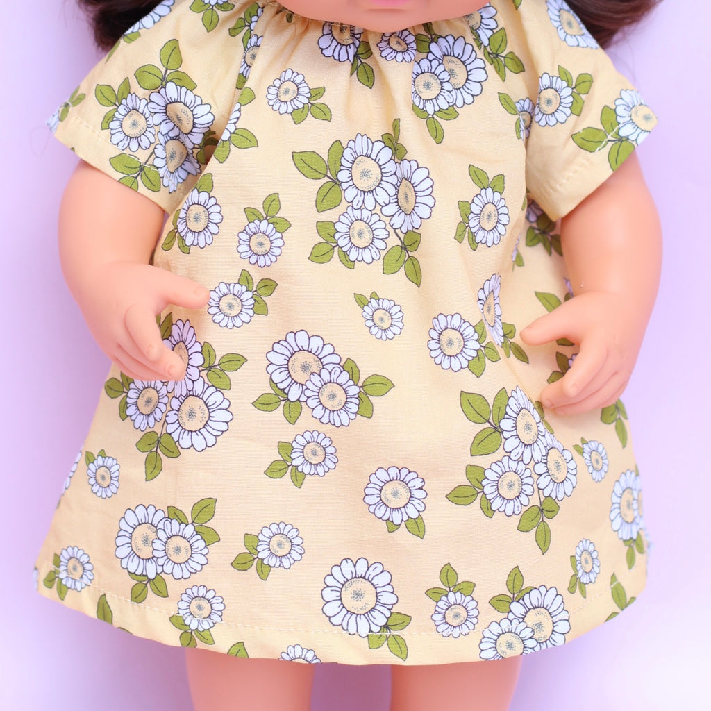 Lulu smock + Head wrap in daisy
