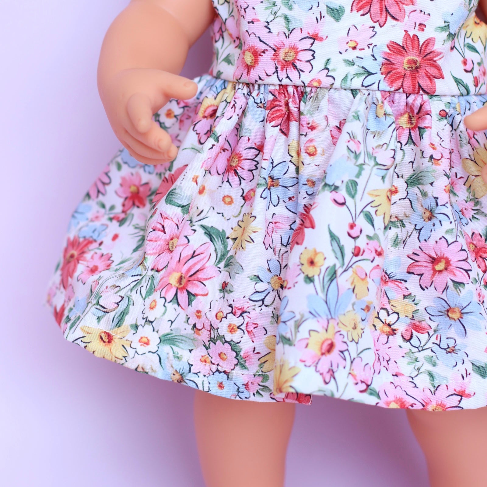 Lined bodice dress + Head wrap in Garden party