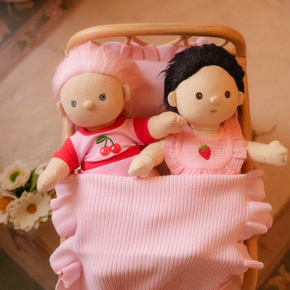Cherry Dolls top + Bloomer shorts set Fits 34-38cm Minikane Gordis, Mini Colettos, Llorens dolls