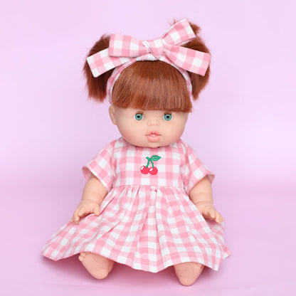 PRE ORDER Blush Cherry 🍒 Gingham Chloe Gingham dress - arriving late June