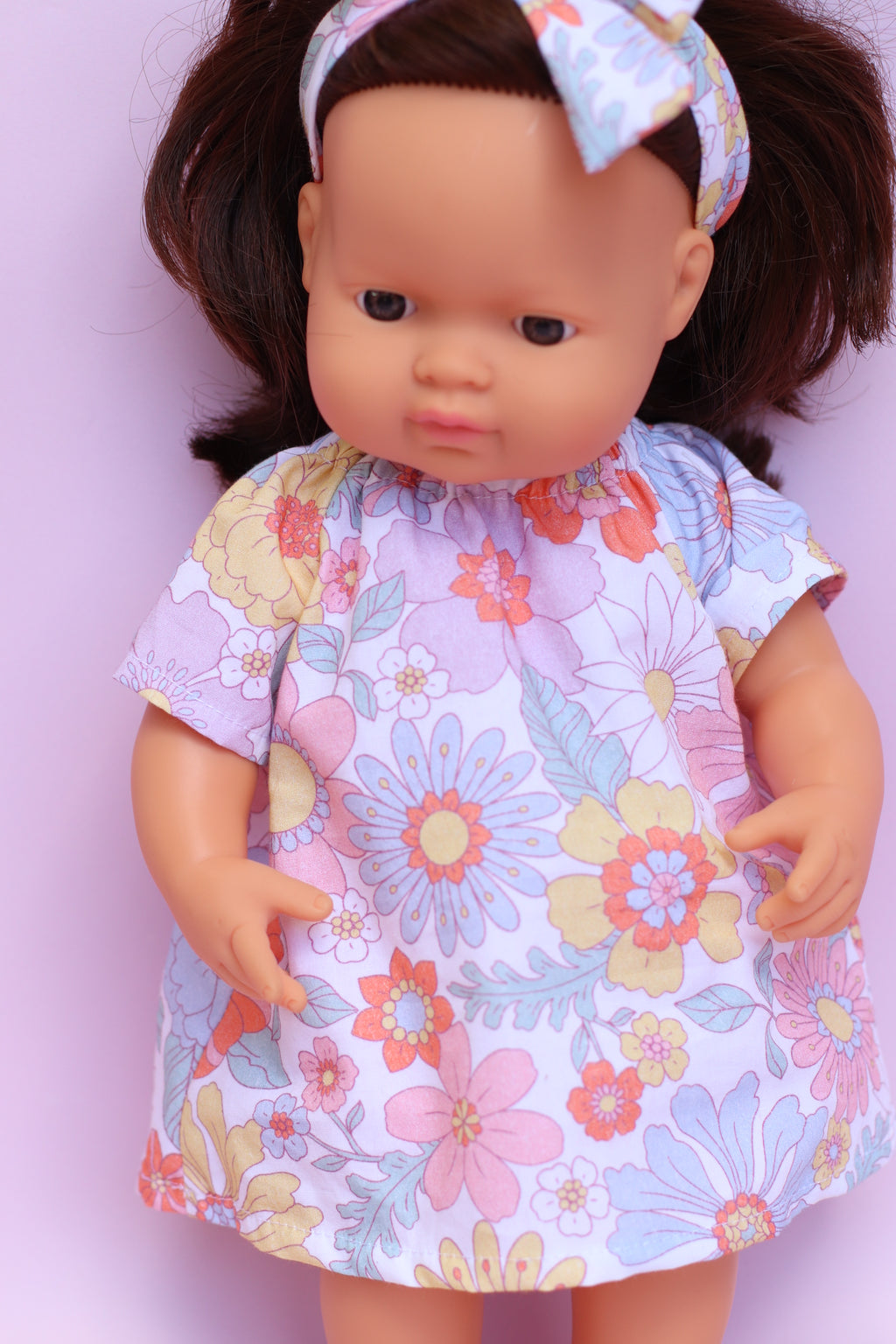 Lulu Smock + Head wrap in Vintage petal garden