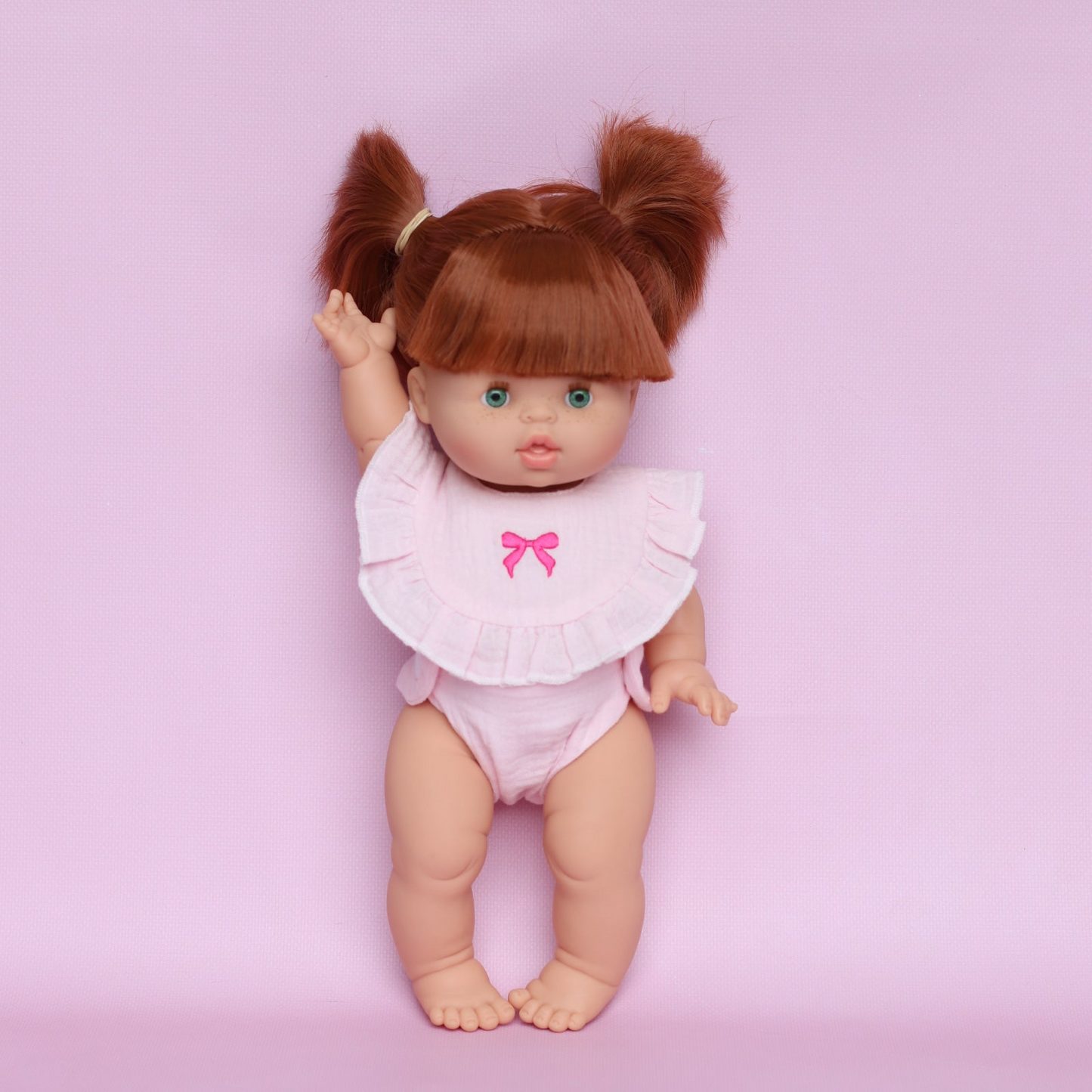 PRE ORDER Blushing pink bow bib and Diaper duo - arriving late June