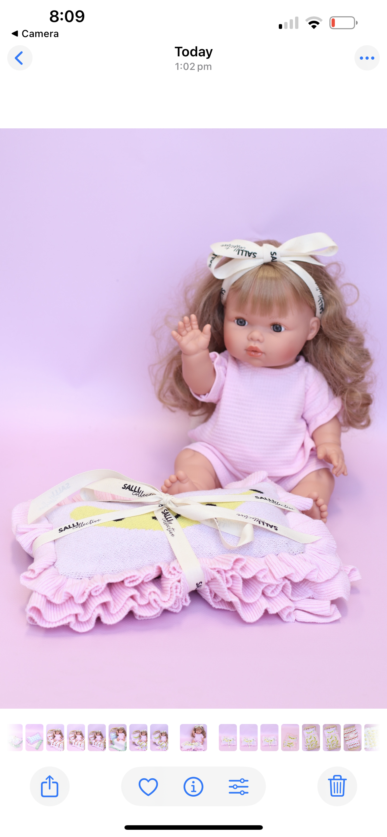 ON SALE Frilled Smilie Banana doll Blanket + Pillow set