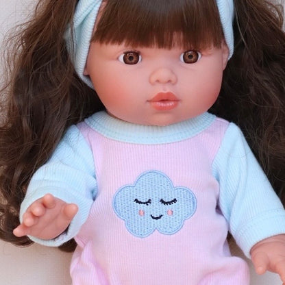 Sweet Dreams cloud Romper + Bow set