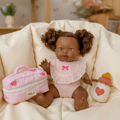 PRE ORDER Blushing pink bow bib and Diaper duo - arriving late June