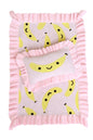 Frilled Smilie Banana doll Blanket + Pillow set