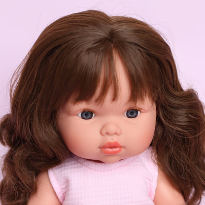Llorens Mini Colette Aria Girl Doll 34cm with Long Brown Hair blue eyes | Spanish Doll Australia (coming June)