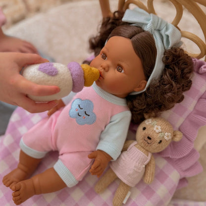 Sweet Dreams cloud Romper + Bow set