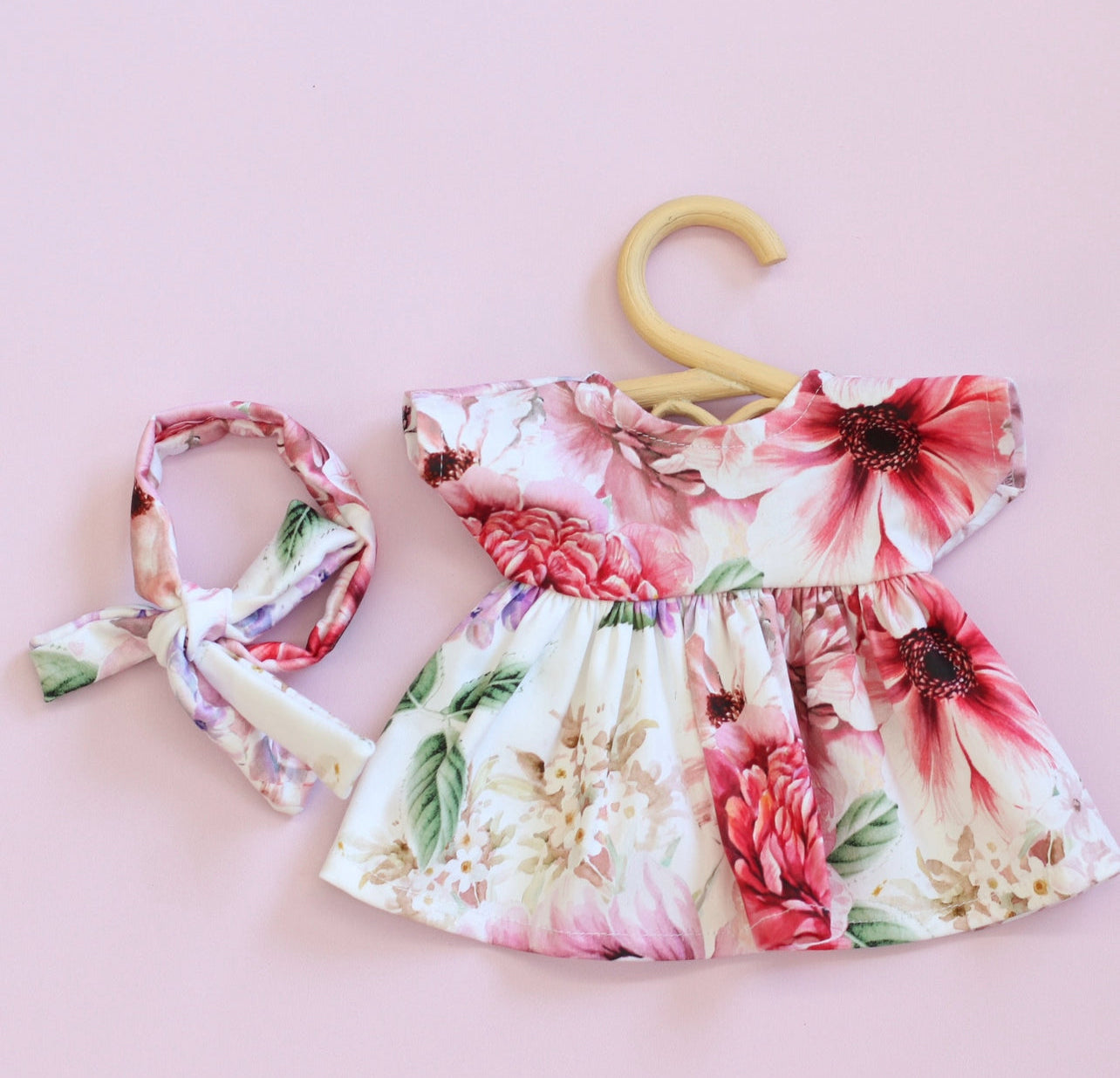 Chloe dress + Head wrap in Giant Floral