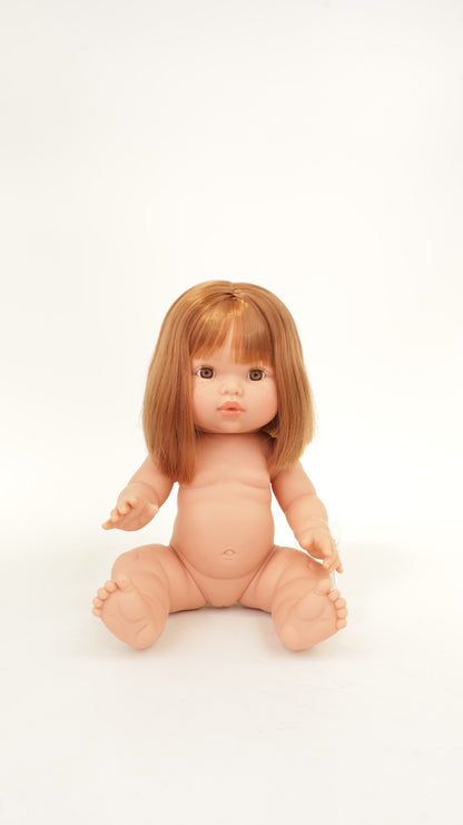 ***PRE ORDER Llorens Mini Colettos Pelirroja Girl Doll 34cm with short strawberry blonde hair| Spanish Doll Australia