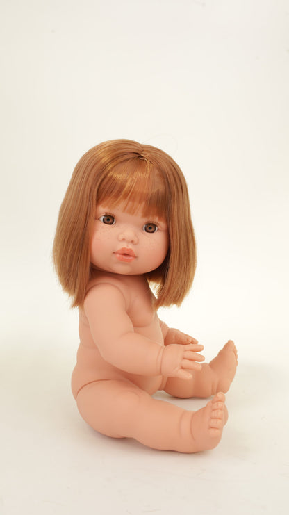 ***PRE ORDER Llorens Mini Colettos Pelirroja Girl Doll 34cm with short strawberry blonde hair| Spanish Doll Australia