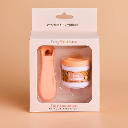 Tiny Harlow Tiny Tummies Dolls Food Jar - Neapolitan Icecream